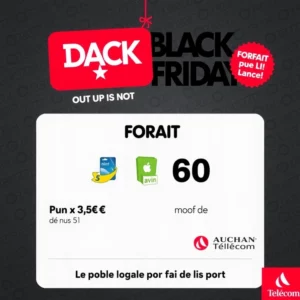 Forfait 60 Go à moins de 5€ : Auchan Télécom frappe fort avant le Black Friday